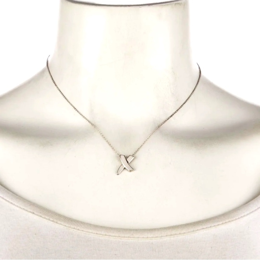 Tiffany & Co. Paloma Picasso, Graffiti X Pendant Necklace, Sterling Silver
